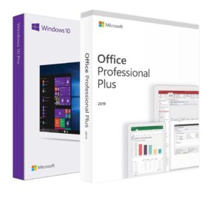 Pachet Windows 10 Pro + Office Pro Plus 2019, RETAIL, Licente digitale electronice
